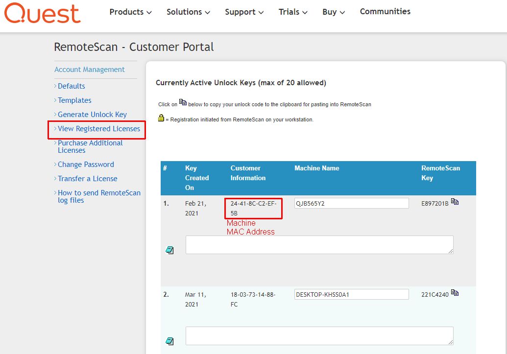 K様確認ページ How to View the list of the Registered Licenses (4276540)